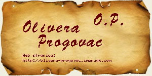 Olivera Progovac vizit kartica